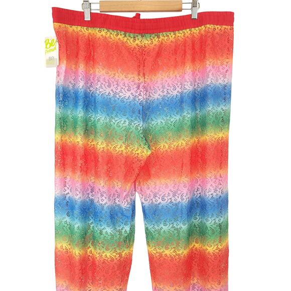 Nordstrom BP. Pride Rainbow Ombre Laci Lace Swim Coverup Pants Size XXL, NWT - Picture 4 of 15